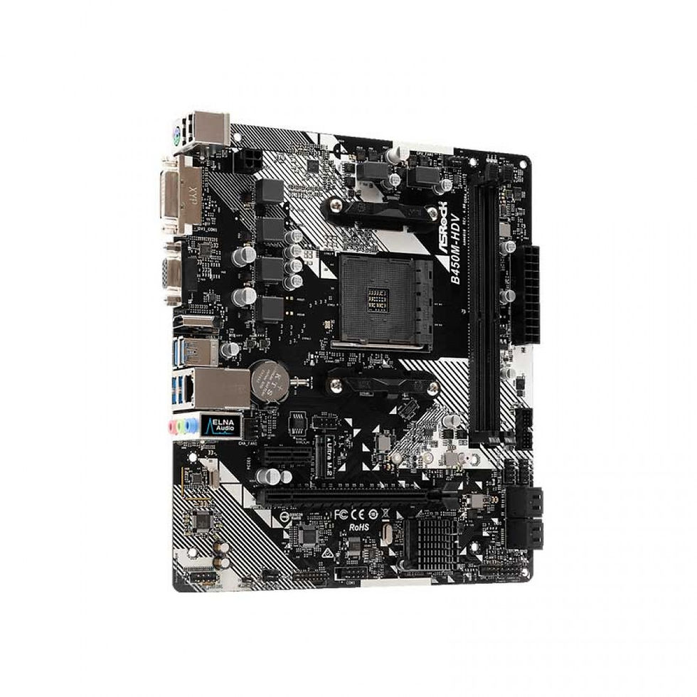 Thumbnail: Asrock B450M-HDV R4.0 AMD Chipset Motherboard