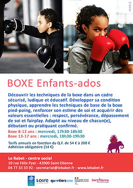 Boxe enfants 8-12 ans et ados 13-17 ans