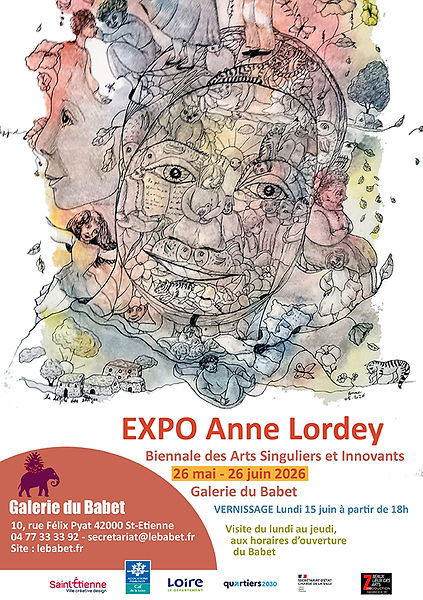 Expo Anne Lordey - BASI 2026 - 26 mai-26 juin 2026 - Galerie du Babet