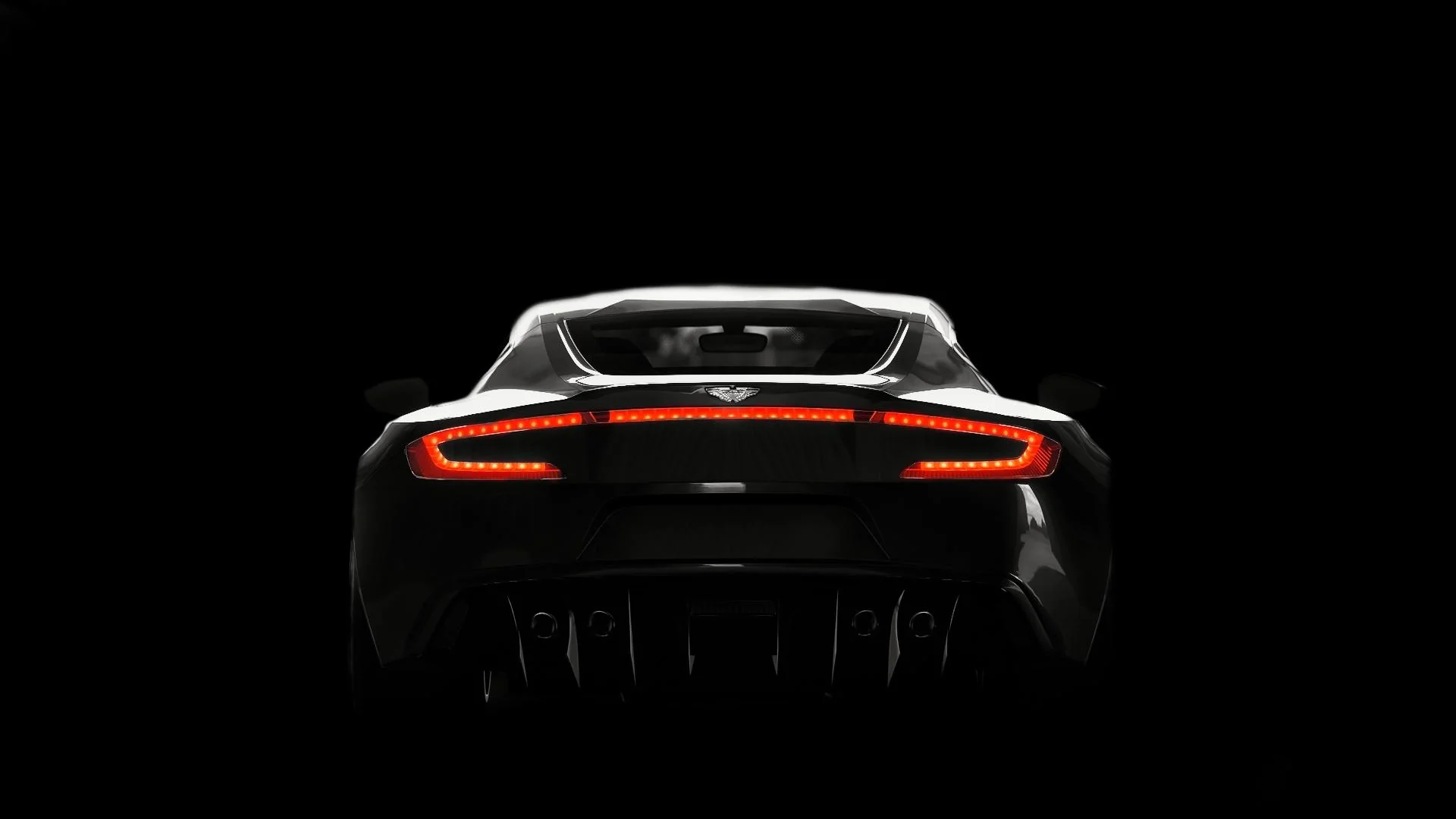 Back tailights of Sports car