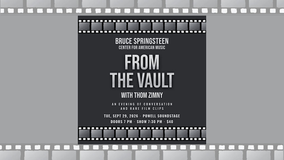 Last week's late-September surprise from Thom Zimny and the Springsteen Center