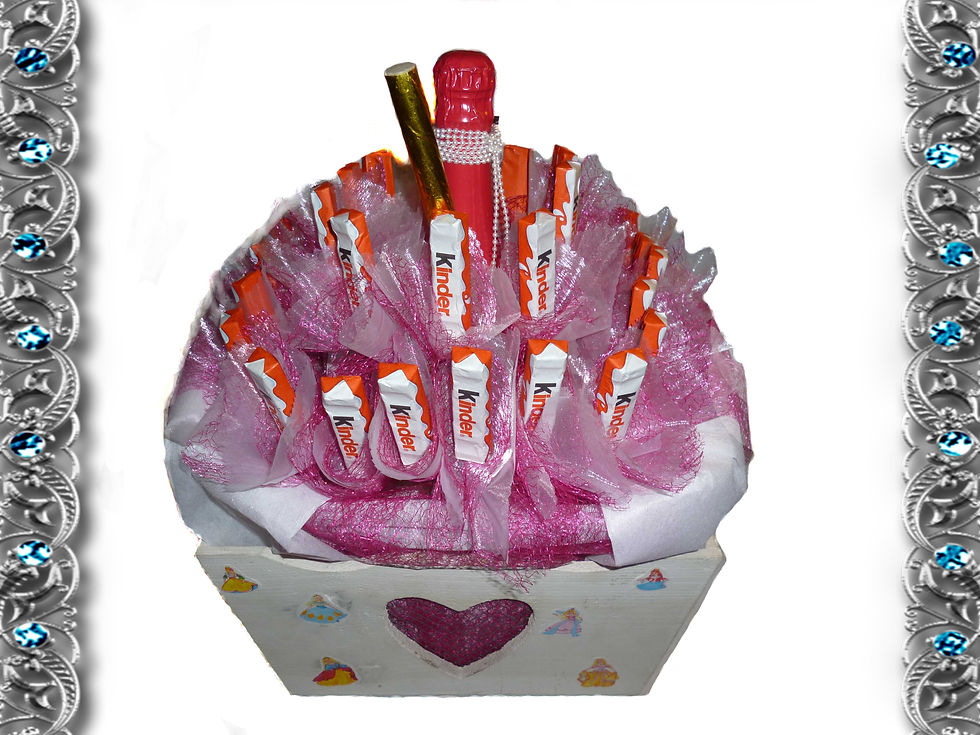 Cos Flower Kinder cu Sampanie copii