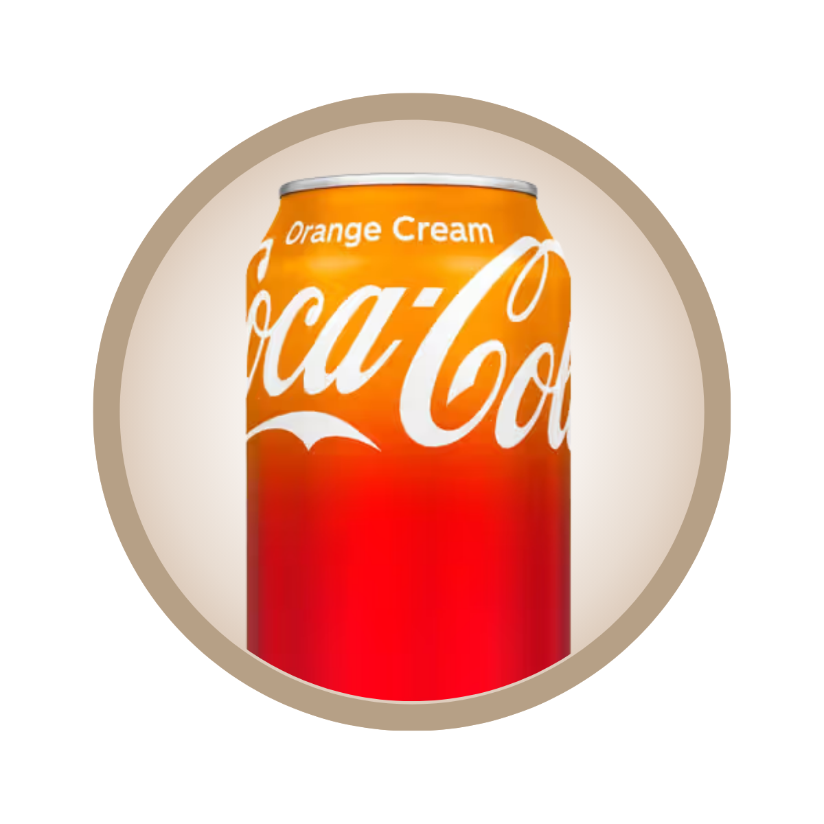 Embalagem de Coca cola orange cream
