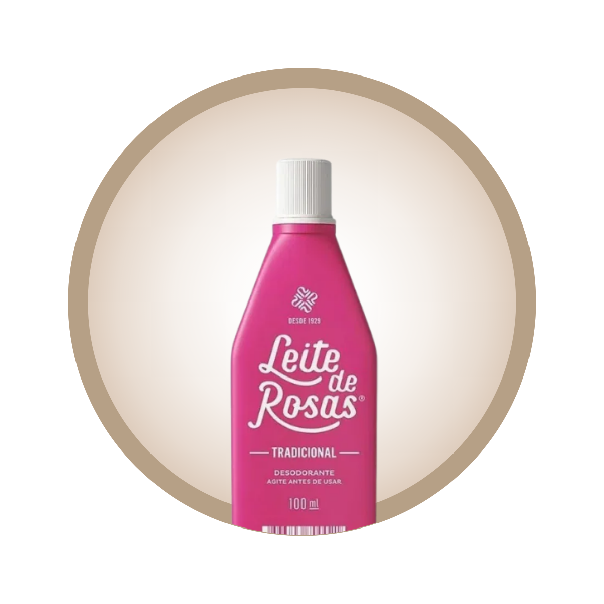 Frasco de Leite de Rosas 100ml rosa tradicional