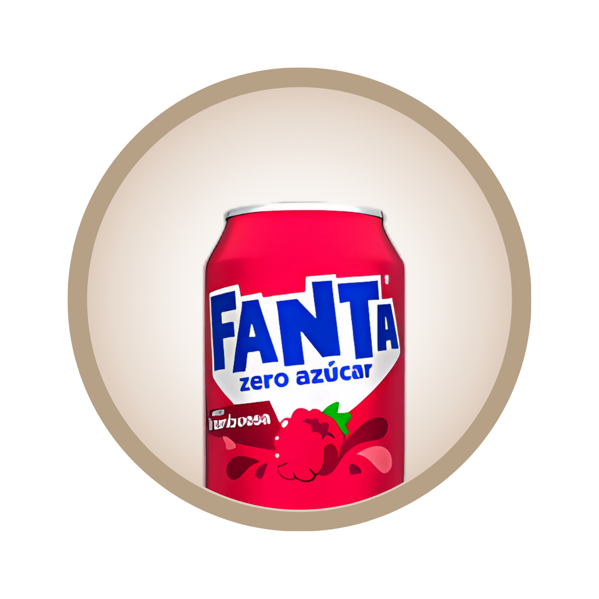lata de fanta sabor framboesa