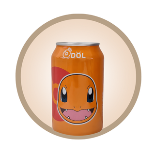 Miniatura: lata laranja de bebida pokémon personagem charmander