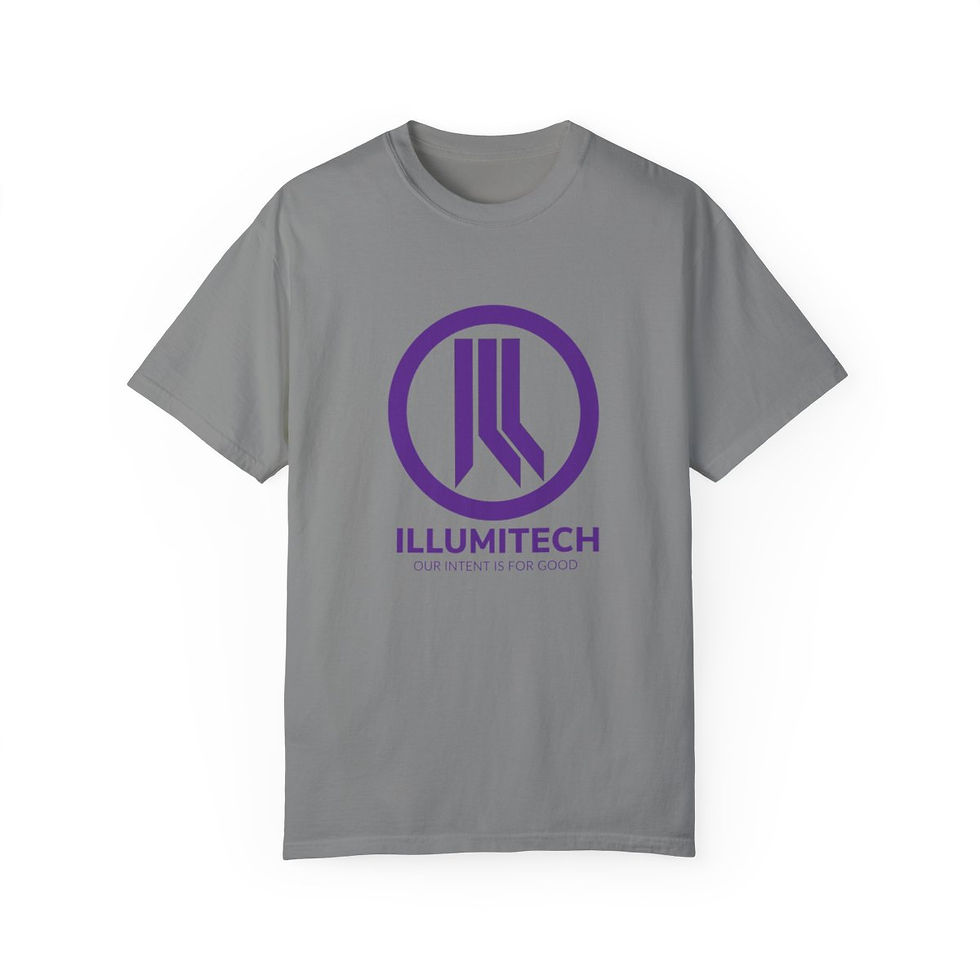 Thumbnail: ILL Unisex Garment-Dyed T-shirt, purple logo