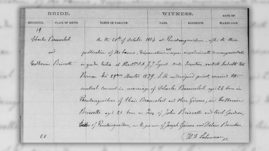 Métis Marriages: Beausoleil & Brissette