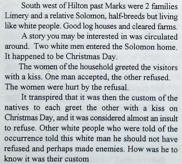 Métis Christmas Kissing in the Soo