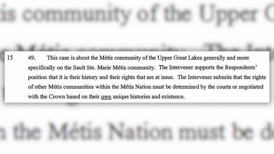 Métis Nation Affirms Upper Great Lakes Métis