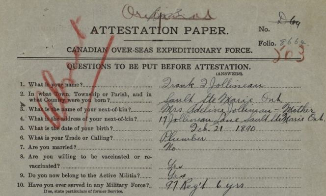 Frank Francis Jollineau Attestation Paper