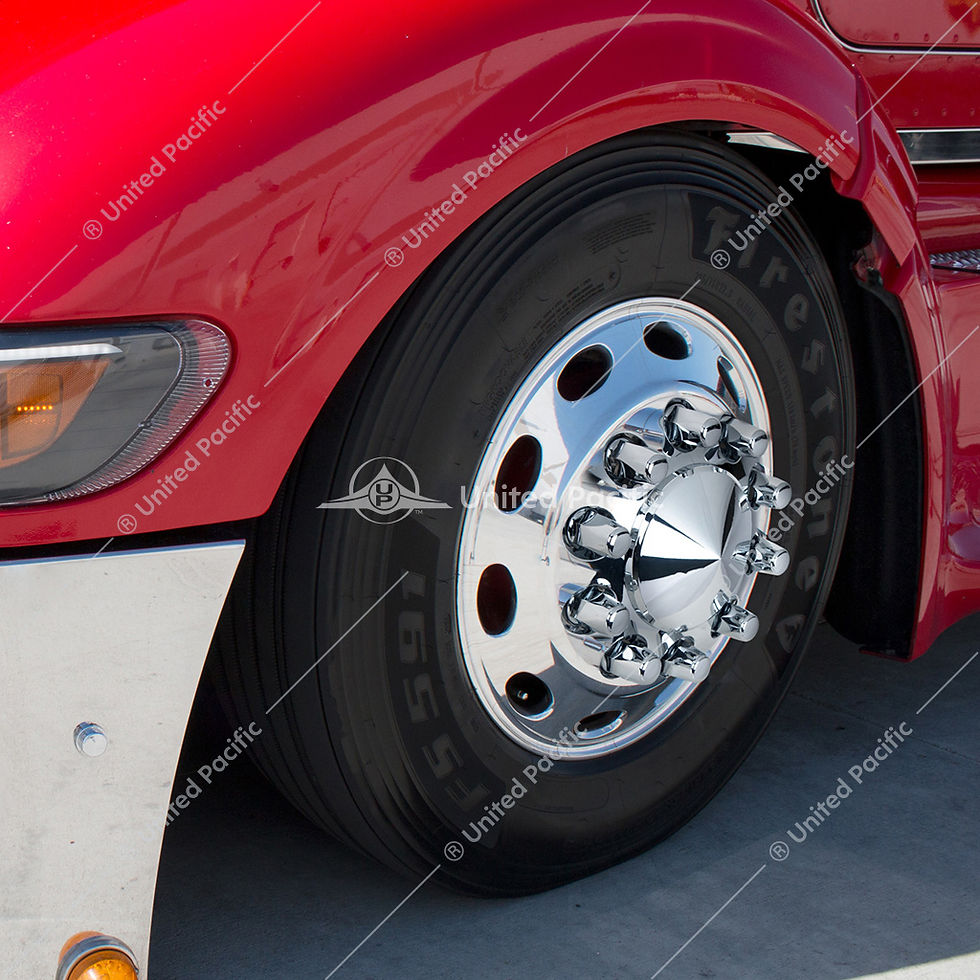 Thumbnail: 33MM X 3-1/4" CHROME PLASTIC TALL CLASSIC NUT COVERS - PUSH-ON (60-PACK)