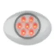 SMALL LOW PROFILE SURFACE MOUNT SPYDER LED MARKER & TURN LIGHT W/ CHROME BEZEL