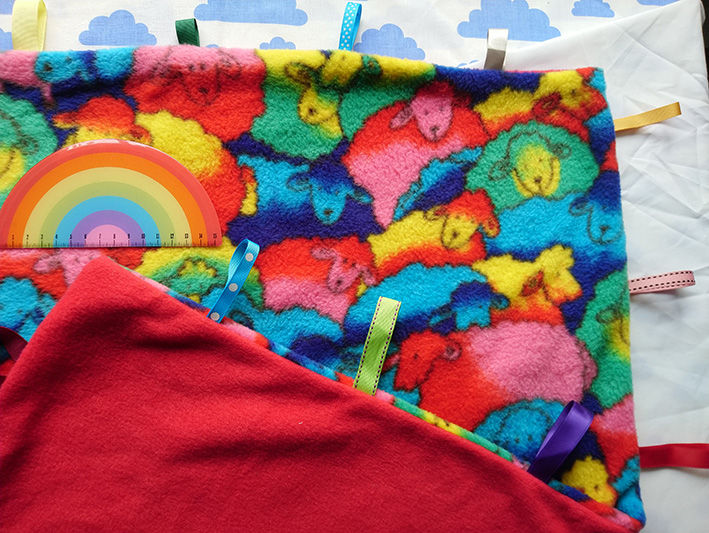Double fleece layered blankets in various patterns