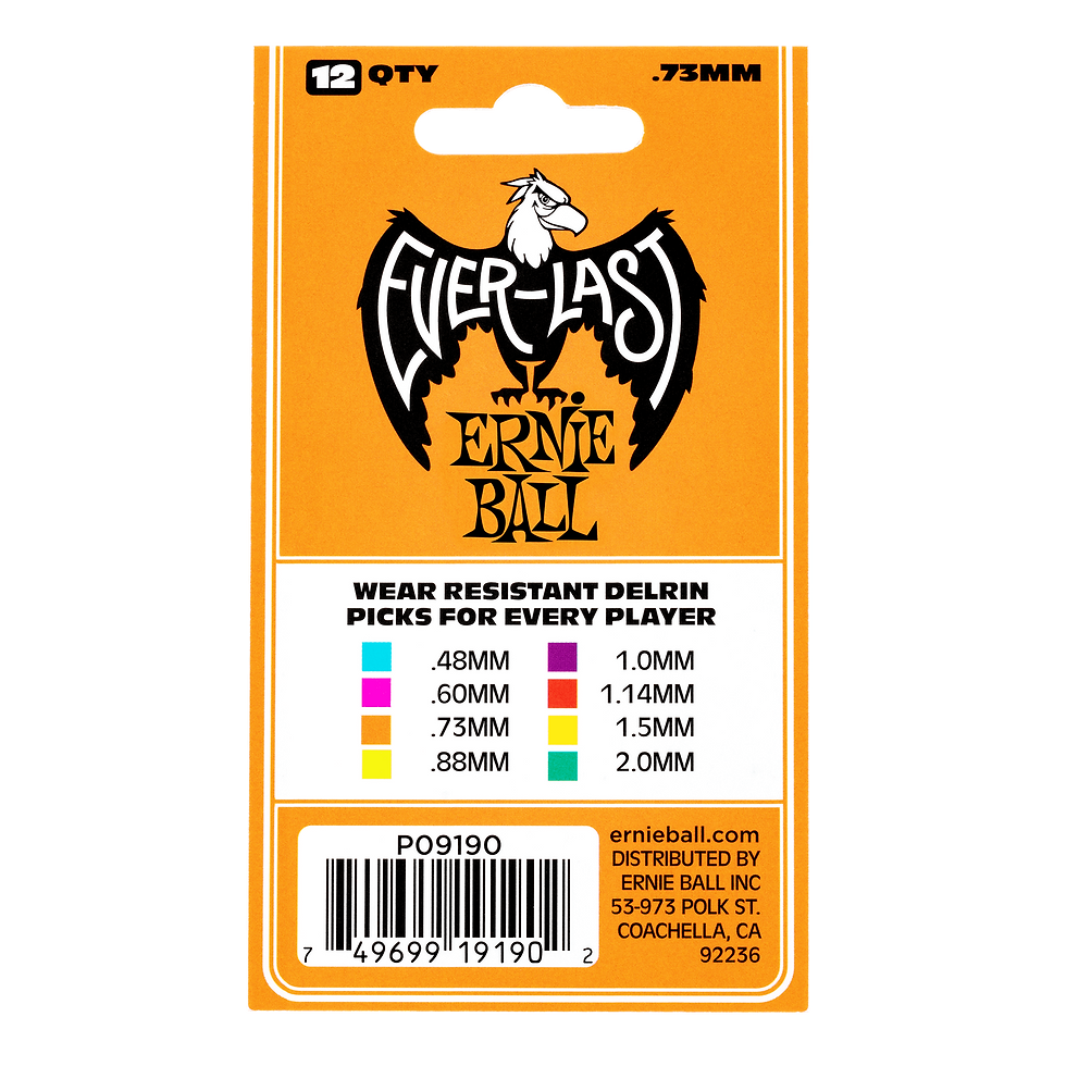 Thumbnail: ERNIE BALL .73MM ORANGE EVERLAST PICKS 12-PACK