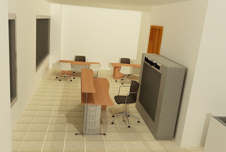 Render. Oficina de automotor