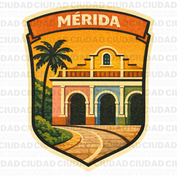 Sticker Vintage de Mérida, México