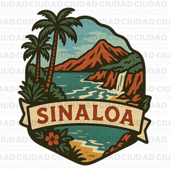Sinaloa Vintage Travel Sticker – Estado de la República Mexicana