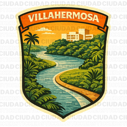 Sticker Vintage de Villahermosa, México