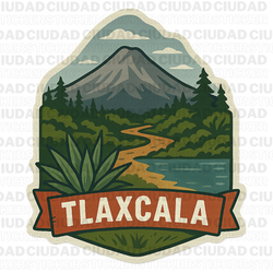 Tlaxcala Vintage Travel Sticker – Estado de la República Mexicana