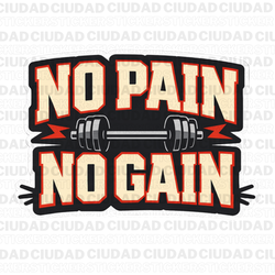 Sticker Fitness “No Pain No Gain”