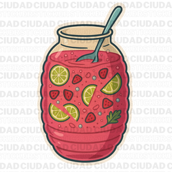 Sticker Vintage de Agua Fresca de Sandía