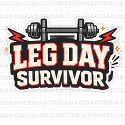 Sticker Fitness “Leg Day Survivor”