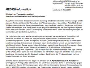 Windpark Thomasburg 