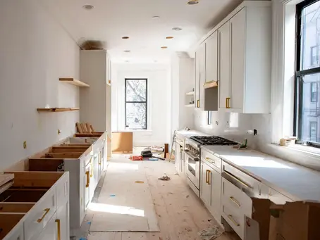 NYC kitchen remodel in progress inside a Manhattan apartment