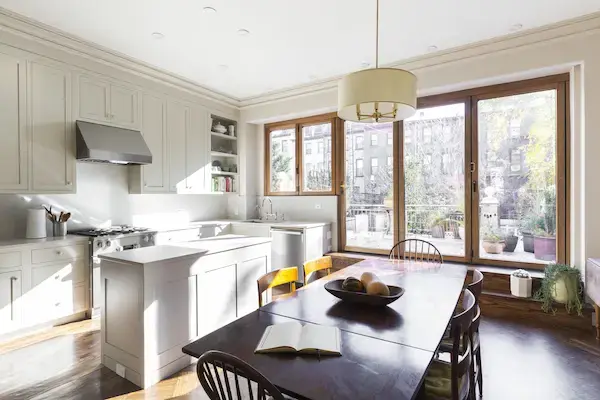 Brownstone renovation materials staged