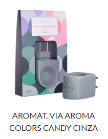 AROMATIZADOR ELETRICO PORCELANA BIVOLT (CANDY CINZA) - 1UN