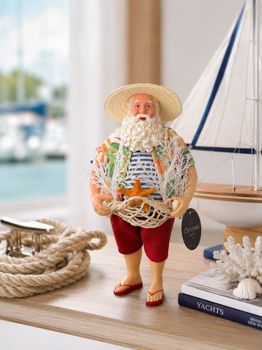 PAPAI NOEL DE PRAIANO COLECIONAVEL (COLORIDO) 28cm - 1 UN