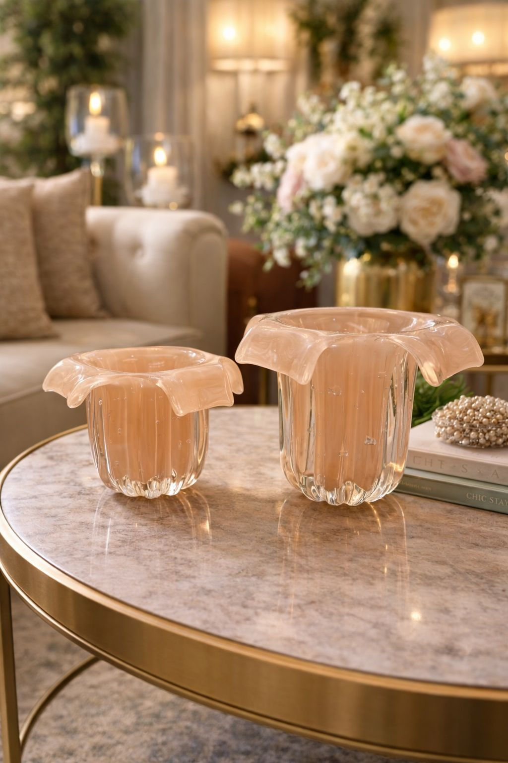 VASO EM MURANO P (CHAMPAGNE) -1UN