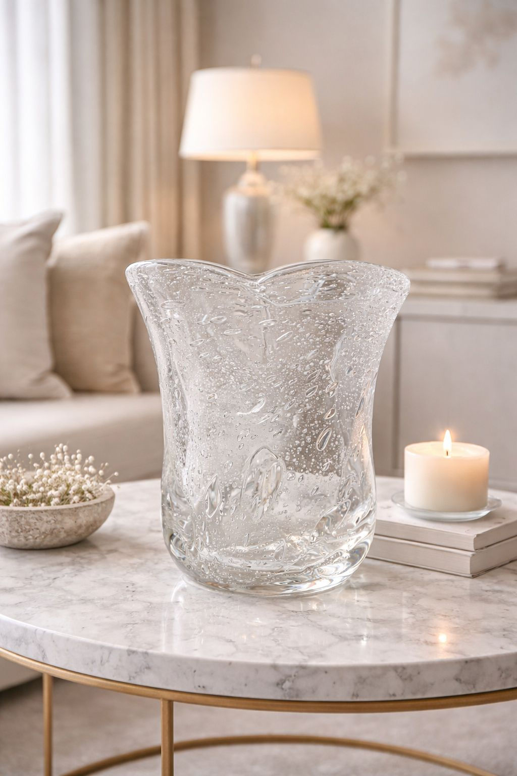 VASO EM MURANO BOOBLES M (CRISTAL TRANSLUCIDO) - 1UN