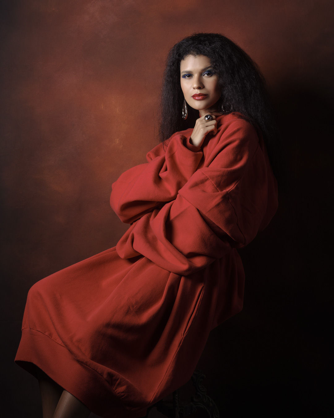 Baroque Studio Imperial Garnet Handpainted Backdrop