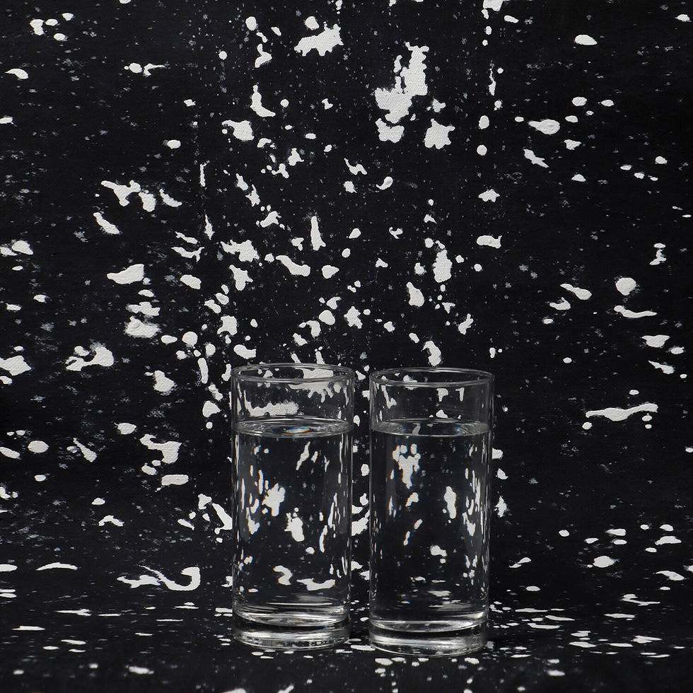 Handpainted Canvas Backdrops Splatters on Black