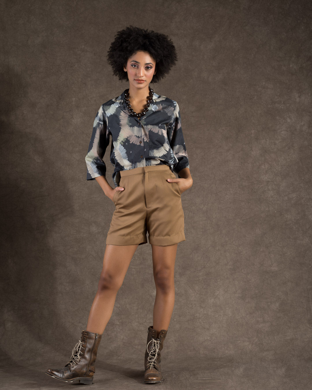 ColourBlasters Taupe Crush Dyed Mottled Backdrop for Photography