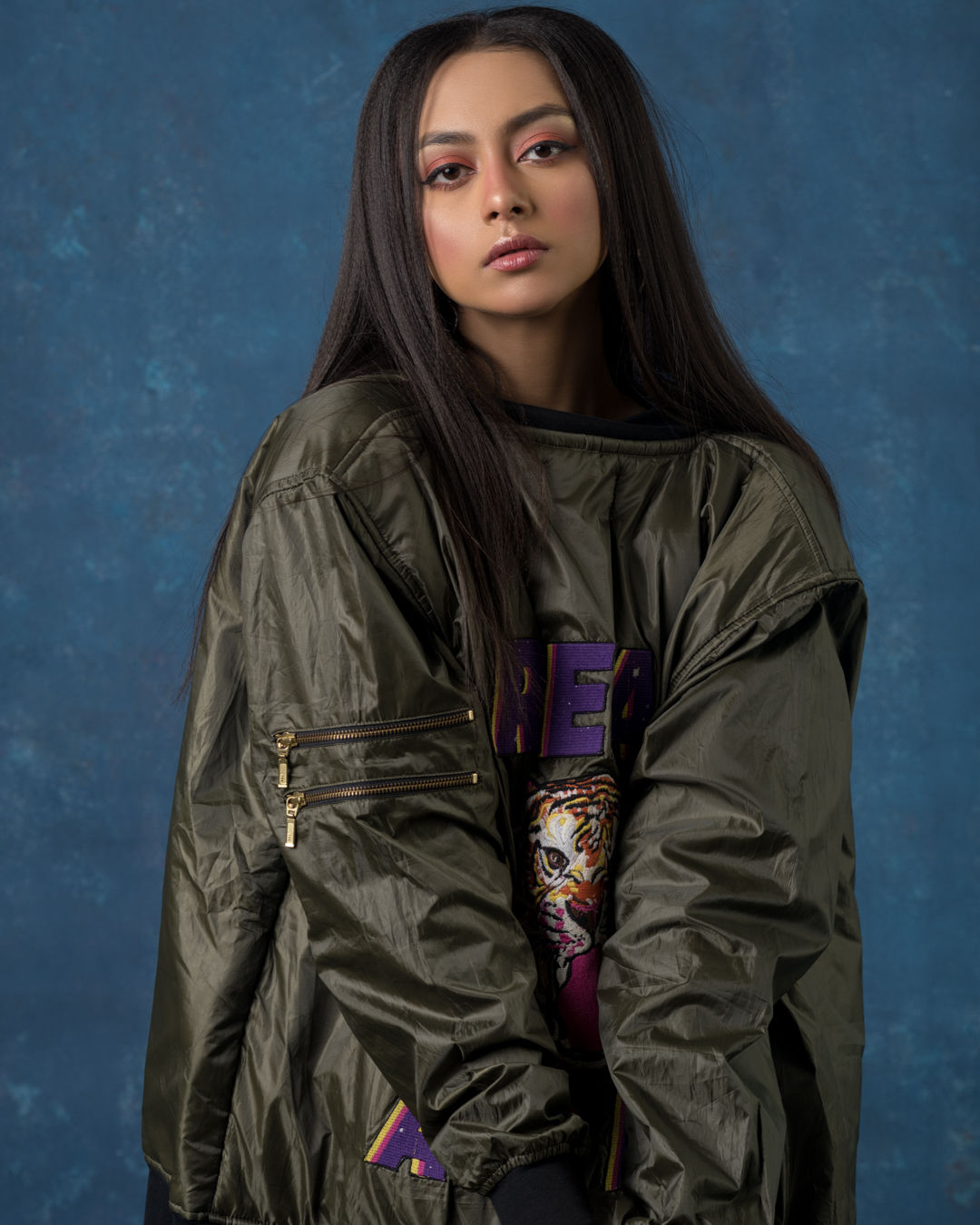 Baroque Studio Navy Nights Handpainted Backdrop