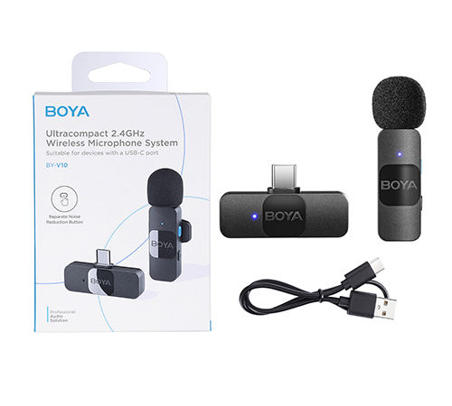 BOYA BY-V10 Wireless Lavalier Microphone For Android USB-C Smartphone
