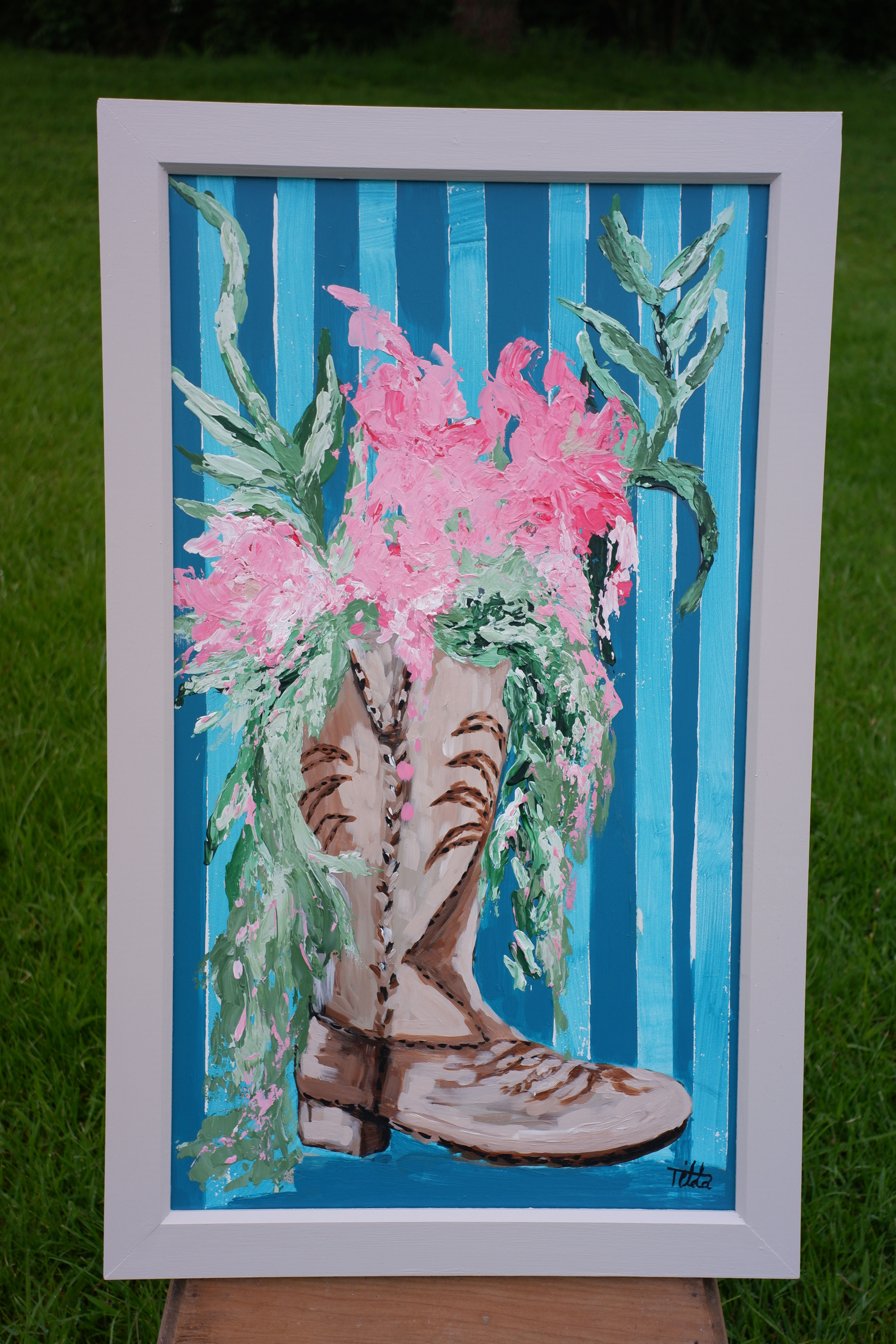 'The Blooming Boot' Original painting