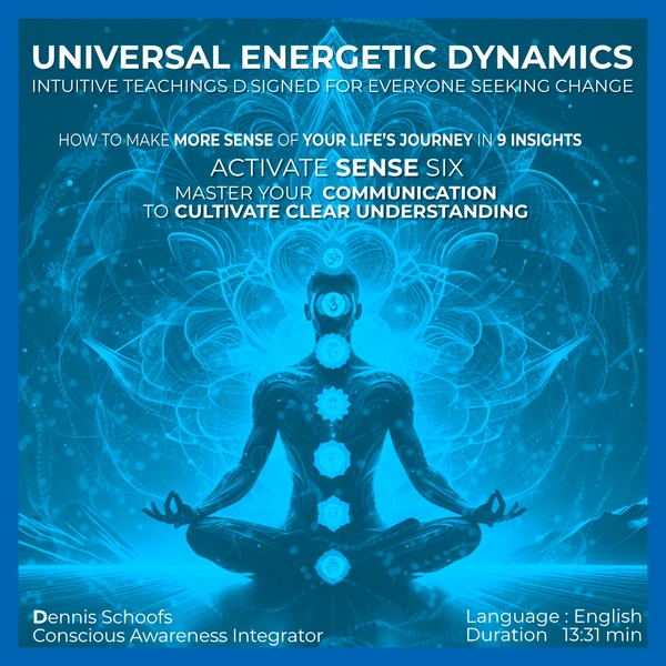 Activate Sense Six to Master Your Communication
True communication flows when your awareness, intention, and expression are aligned. With this sense, you can experience clarity, connection, and influence.
This educational meditation teaching is designed by Dennis Schoofs and guides you to observe and transmit energy beyond words. Through this practice, you'll speak and listen from presence, align your messages with your deepest values, and create understanding that resonates deeply with others.