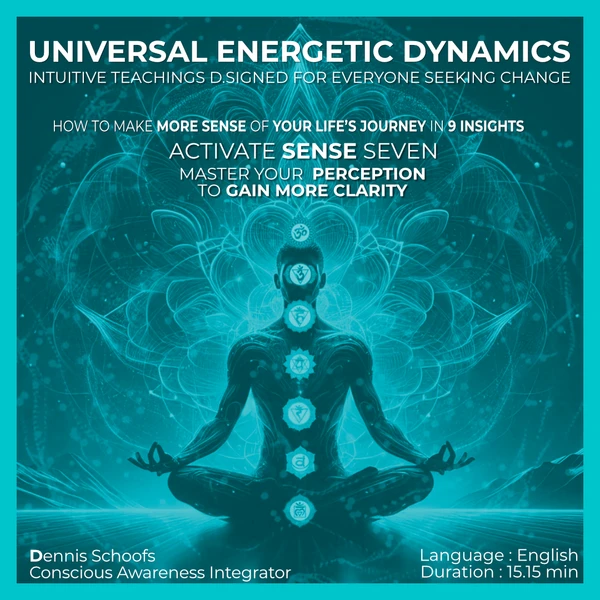 Activate Sense Seven to Master Your Perception
Perception sharpens when your curiosity, attention, and insight converge. With this sense, you can experience clarity, discernment, and expanded awareness.
This educational meditation teaching is designed by Dennis Schoofs and guides you to see patterns, decode subtle signals, and recognize opportunities in your life and surroundings. Through this practice, you'll strengthen your inner vision, acknowledge your value, and navigate the world with heightened consciousness.