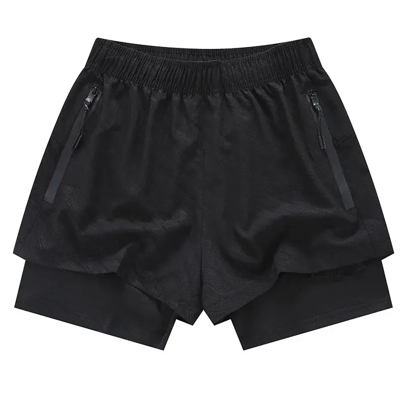 Miniatura: Men's 2-in-1 Running Sweatpants with Zipper Pockets and Shorts