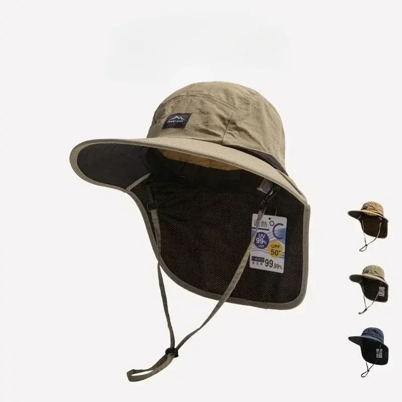 Caps Summer Wide Brim Neck Protection Unisex Bucket Hats Outdoor Visor