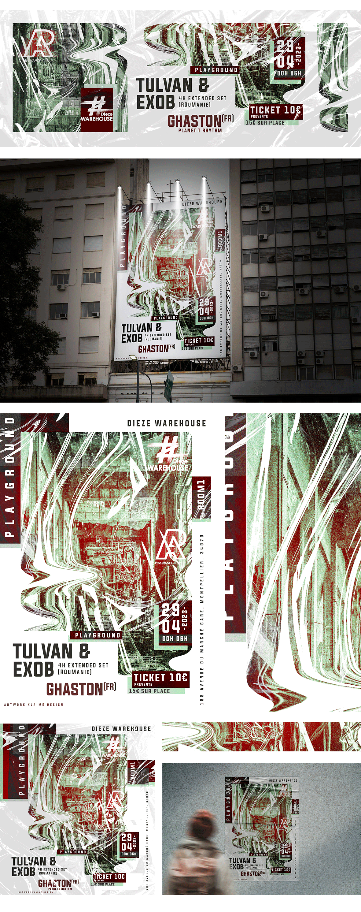 dieze warehouse - montpellier - techno - house - music - graphiste - flyer 