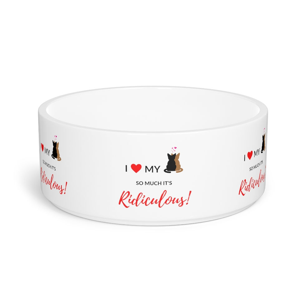 Cats, I love my Cats so much it's Ridiculous! Pet Bowl