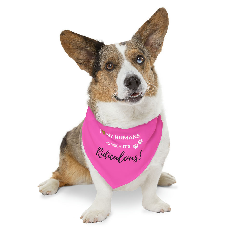 Dog, I love my Humans so much it's Ridiculous! Pet Bandana Collar