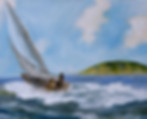 Oil Painting of Sailboat