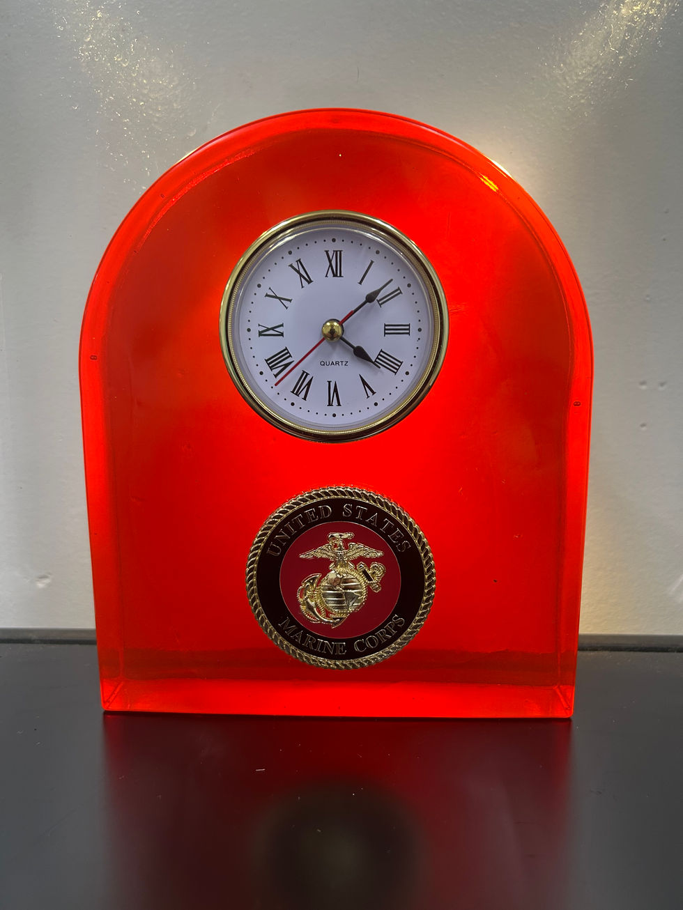 Red Marines Mantle Clock
