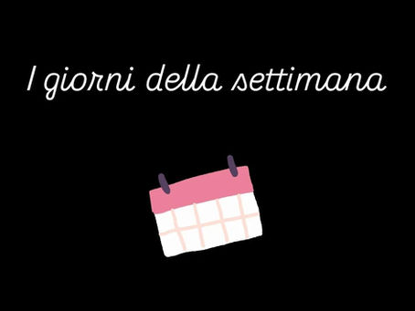 Days of the week in Italian